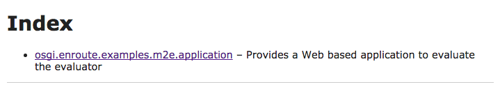 OSGi enRoute Index